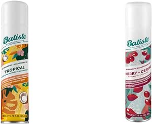 Batiste Tropical Coconut Exotic Dry Shampoo Champú (Ad1161), Incoloro, Aromatic, 200 Mililitros & Cherry Dry Shampoo Champú, Fresh, 200 Mililitros