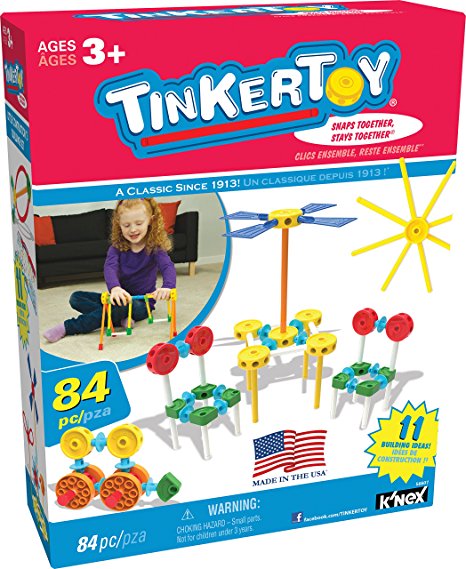 TINKERTOY – Little Constructor's Building Set – 84 Pieces – Ages 3  Preschool Educational Toy