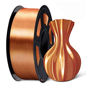 SUNLU Silk Copper PLA Filament 1.75mm 3D Printer Filament, 1KG 2.2 LBS Spool 3D Printing Material, Shiny Metallic PLA Silk Copper