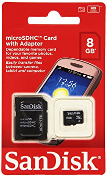 SanDisk 8GB Mobile MicroSDHC Class 4 Flash Memory Card With Adapter- SDSDQM-008G-B35A