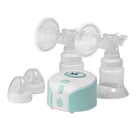 Drive Medical Gentlefeed Dual Channel Breast Pump, Green