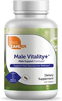 Zahler Male Vitality , Male Fertility Supplements, Male Formula Supporting Energy and Reproductive Wellness, Certified Kosher, 120 Tablets