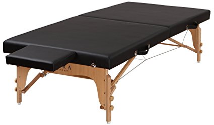 Sierra Comfort Portable Stretching Table Sits Low to Ground, Black