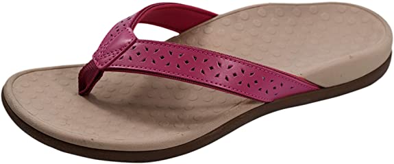 Vionic Women's Tide Perf Toe-Post - Ladies Flip Flops with Concealed Orthotic Arch Support