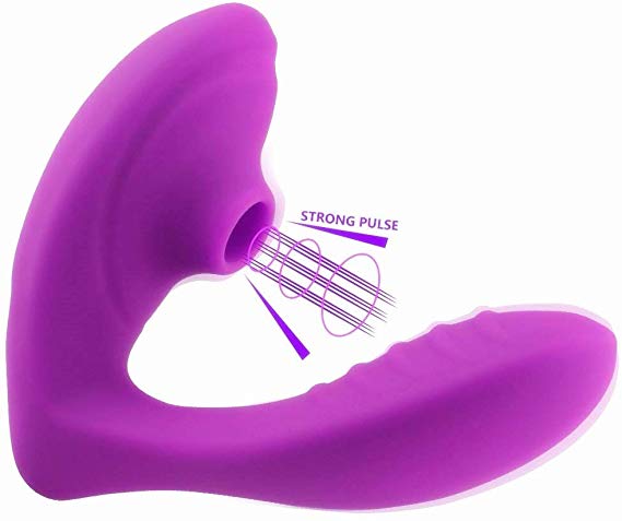 Clitoral Sucking Vibrator,with 10 Suction & Vibration Modes, Wearable Dildos Couple Clitoris G-Spot Stimulation, Waterproof Rechargeable Massager Sex Toys for Women and Couples