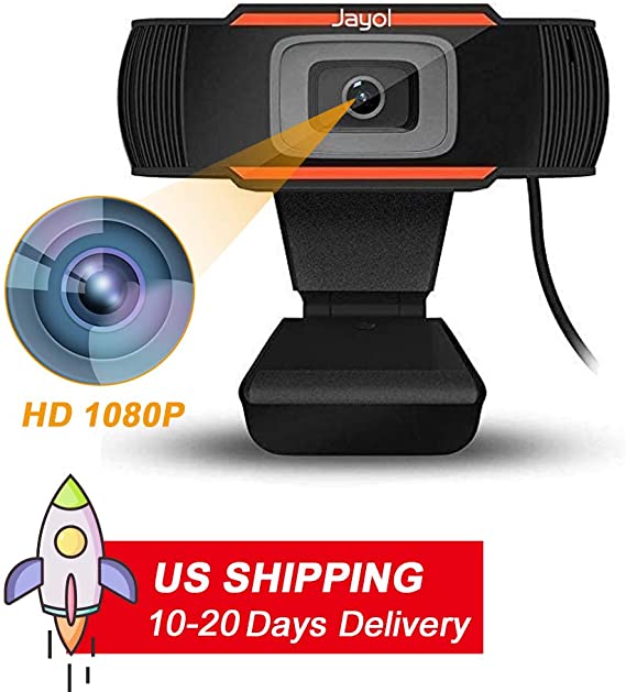 HD 1080p Webcam, Built-in Noise Reduction Microphone Stream Webcam, Laptop USB PC Webcam, Flexible Foldable Clip，Video Web Camera for Calling, Conferencing, Live Streaming Widescreen Webcam