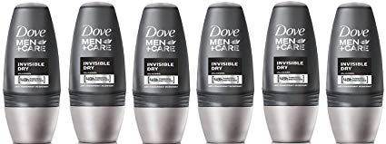 Dove Men   Care Antiperspirant Deodorant - Invisible Dry Roll-On (50ml) - Pack of 6 by Dove