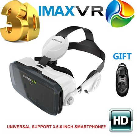 3D VR Virtual Reality headset Glasses with Remote Control for 3.5 to 6 inches smartphones Iphone 6s 6 Plus Samsune Galaxy series