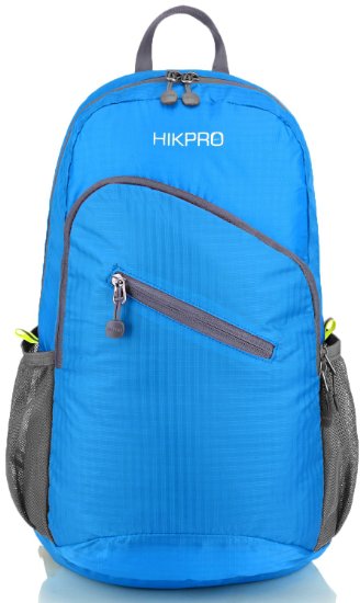 Hikpro Ultralight Packable Travel Backpack  Large  Best Foldable Hiking Daypack Ultra Lightweight Outdoor Travel Camping Biking School Backpacking  Perfect for Men and Women  Light Weight Handy Folding Air Travelling Backpacks 8 Oz Only