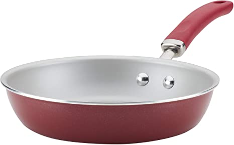 Rachael Ray 12155 9.5" Deep Aluminum Skillet, Burgundy Shimmer