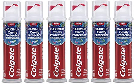 Colgate Kids Toothpaste Pump, Maximum Cavity Protection, 4.4 ounces (6 Pack)