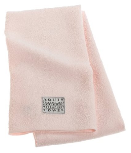 Aquis Microfiber Hair Towel, Lisse Crepe, Pink (19 x 39-Inches)
