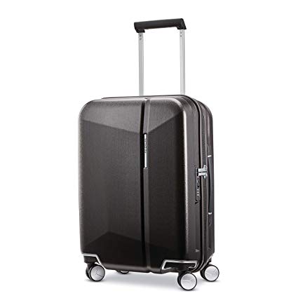 Samsonite Etude Hardside Carry On Luggage with Double Spinner Wheels, Black/Bronze