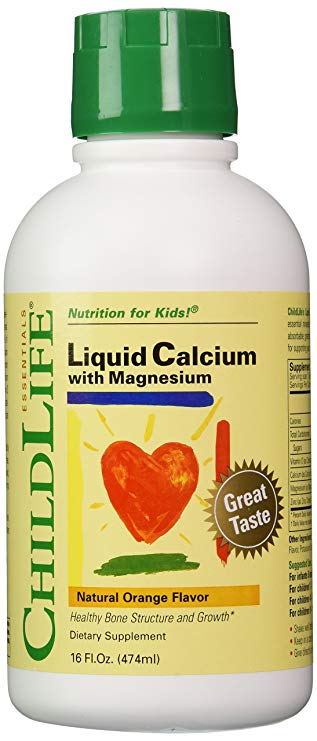 Child Life Liquid Calcium/Magnesium,Natural Orange Flavor Plastic Bottle, 16-Fl. Oz. (Pack of 3)