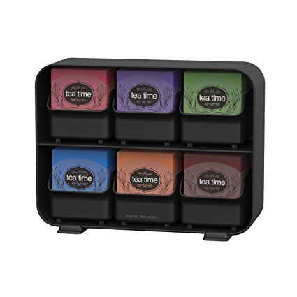 Mind Reader 'Clutch' 6 Drawer Tea Bag Holder, Black