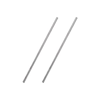 uxcell 3mm x 150mm 304 Stainless Steel Solid Round Rod for DIY Craft - 2pcs