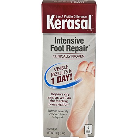 Kerasal Intensive Foot Repair, Exfoliates Moisturizes, 1 ounce