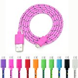 Micro USB Charger Eversame 10-Pack Colorful 3Ft 1M Nylon Braided USB 20 A Male to Micro B Data Sync and Charging Cable Cord For Android Phones Samsung Galaxy S6 Edge PlusNote 5 HTC LG and More