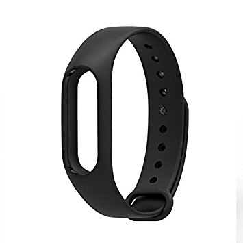 Techonto Replacement Band Strap for Xiaomi Mi Band 2(Device not included) (Black)