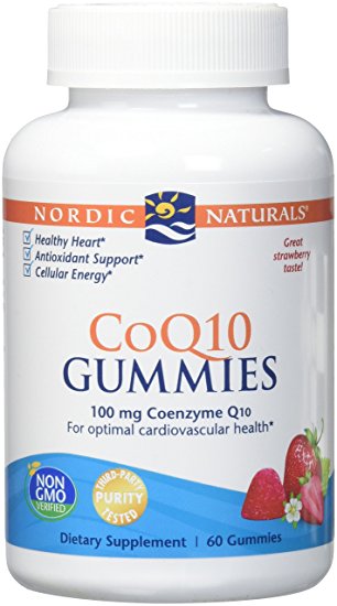 Nordic Naturals CoQ10 Strawberry Gummies - A Powerful Antioxidant To Protect Against Free Radicals, Gives Cellular Energy By Aiding ATP Production and Helps Support Heart Health, Chewable, 60 Count