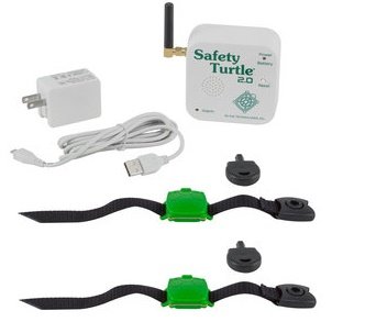 New Safety Turtle 2.0 Child Immersion Pool/Water Alarm Kit - 2 wristbands
