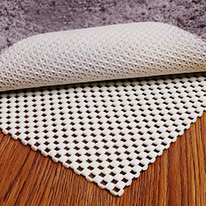 Puroma Non-Slip Area Rug Pad, Extra Thick Rug Gripper Protective Cushioning Pad for Hardwood Floors, White (8' x 10')