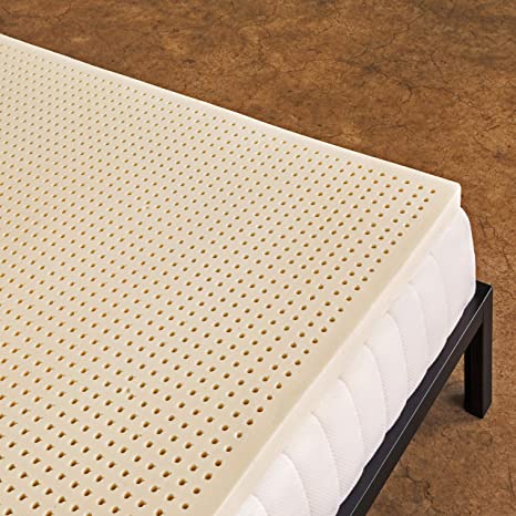 Pure Green 100% Natural Latex Mattress Topper - Soft - 2 Inch - King Size (GOLS Certified Organic)