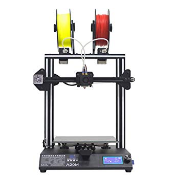 GEEETECH A20M 3D Printer with Mix-Color Printing, Integrated Building Base & Dual extruder Design, Filament Detector and Break-resuming Function, 255×255×255mm³, Prusa I3 Quick Assembly DIY kit.