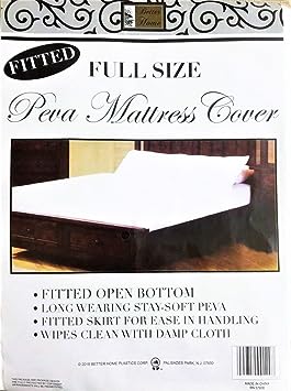 Better Home PEVA Fitted Mattress Cover Protector Waterproof Dust Free Bed Sheet (Full)