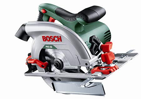 Bosch PKS 55  Circular Saw  (saw blade, parallel guide, cardboard box, 1.200 W)