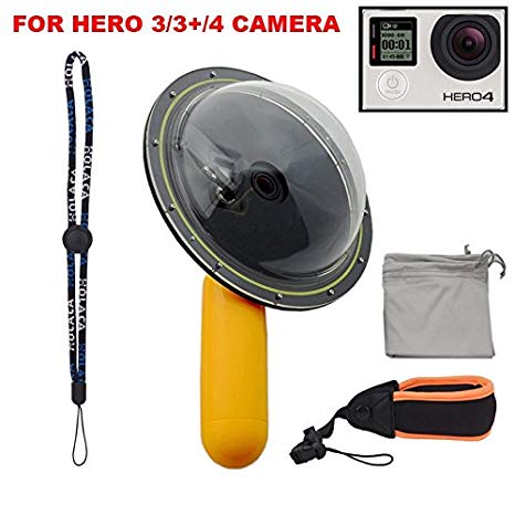 Koroao Sports 6" Waterproof Clear Acrylic Lens Dome Port with Floating Grip for GoPro Hero 4 3  3 Cameras