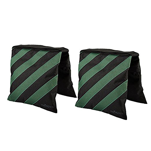 IMORDEN Saddlebag sand bags(2 packs) Heavy Empty Sand bags Holds 20lb for Photography VIDEO STUDIO STAND