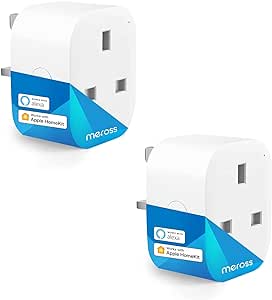 Mini meross MSS110 Smart Plug - WiFi Plugs Compatible with HomeKit, Alexa, Google Home,SmartThings Wireless Remote Control(2 Pack)