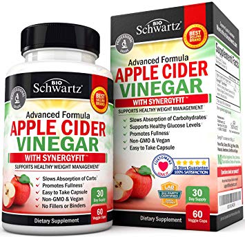Organic Apple Cider Vinegar Capsules- Natural Weight Loss Management & Appetite Suppressant with SynergyFit Spice Blend - Digestion Support & Bloating Relief