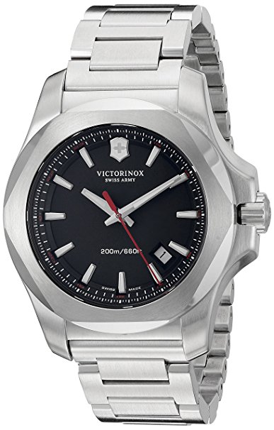Victorinox Men's 'I.N.O.X' Swiss Quartz Stainless Steel Casual Watch, Color:Silver-Toned (Model: 241723.1)