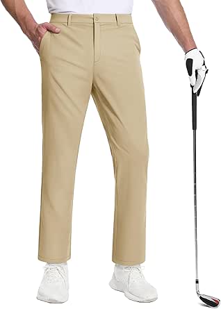 TACVASEN Golf Pants Men - 30"/32"/34" Stretch Lightweight Quick Dry Work Pants for Men with Pockets for Dress Casual