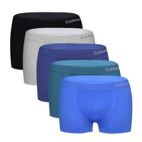 CableMax Mens Underwear No Ride Up Mesh Breathable Soft Super Thin Light Weight Boxer Briefs Dry Fit Trunks