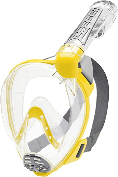 Cressi Adult Snorkeling Full Face Mask | Wide Clear View, Anti-Fog System | Duke Dry: designed in Italy: Quality Since 1946