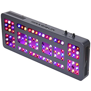 MAXSISUN Dimmable 450W LED Grow Light 12-band Full Spectrum Veg and Bloom Dimmers for Indoor Greenhouse Plants