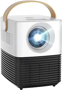 Projector Portable Mini Projector for Family Movie Nights, 1080P Supported Projector Compatible with TV Stick,TV box, PC,Laptop,PS4 for Game Nights.