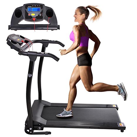 AW 1100W Folding Electric Treadmill Portable Power Motorized Machine Running Jogging Gym Exercise Fitness