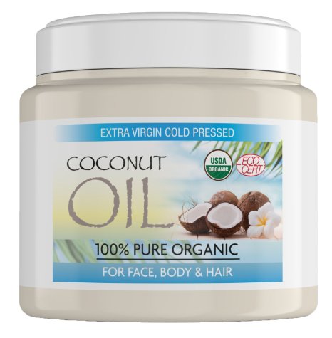 Virgin Coconut Oil for Hair Made from 100% Pure Unrefined Coconuts, Extra Virgin Coconut Oil for Skin, Hair and Face - Completely Unrefined - 500 Gram Tub