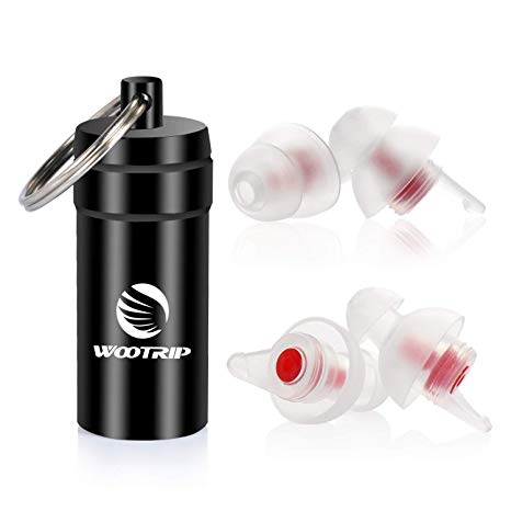 High Fidelity Concert Ear Plugs, WOOTRIP 23dB 2 Pair Different Size & Shape (Perfect for Small Ear canal) Silicone Hearing Protection Ear Plugs for Concerts, Musicians, Motorcycles, DJ, Music Festival