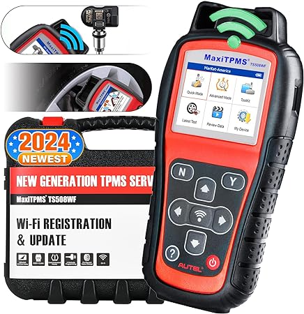 Autel MaxiTPMS TS508WF TPMS Relearn Tool, 2024 TPMS Programming Tool for MX-Sensors TPMS Relearn/Activate All Sensors, TPMS Scan Tool Read/Clear DTCs, TPMS Reset (Upgraded of TS408/501)