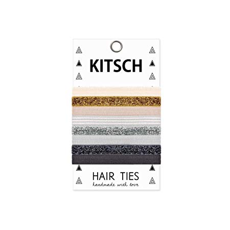 Kitsch 8 Piece Premium Hair Ties Set, Naturally Mini