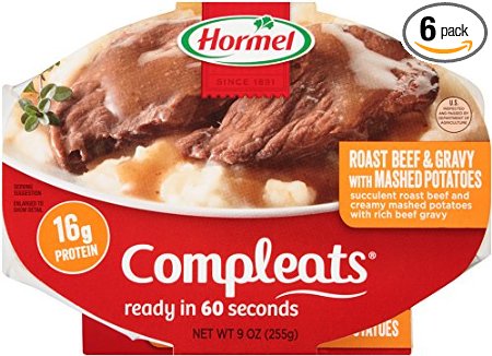 Hormel Compleats Roast Beef & Mash Potatoes, 9-Ounce Units (Pack of 6)