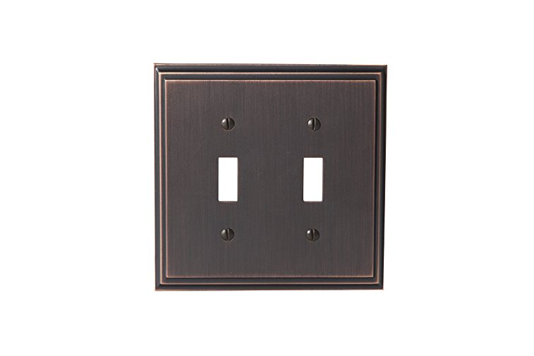 Amerock BP36515ORB Mulholland 2 Toggle Wall Plate - Oil-Rubbed Bronze