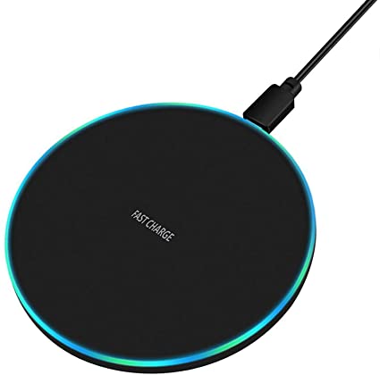 Fast Wireless Charging Pad, TIAMAT Metal Wireless Charger Station, Ultra Slim Charge, 7.5W Compatible with iPhone Xs MAX/XR/XS/X/8/8,10W for Samsung Note 9/S9/S9 Plus/Note
