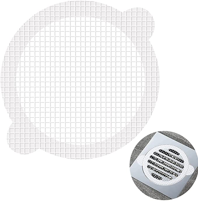 Disposable Hair Catcher (50 Pack) for Bathtub & Shower Drain, Hair Stopper to Prevents Clogging Shower Drains, Mesh Cover Hair Stopper & Food Wastes Filter, Easy to Clean (Round)