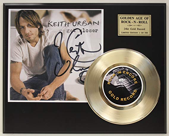 Keith Urban Gold Record Signature Series LTD Edition Display